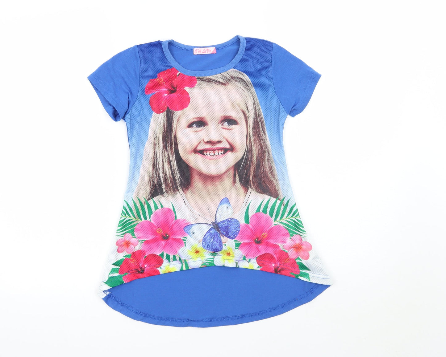 Cest La Vie Girls Blue   Basic T-Shirt Size 8 Years  - Girl