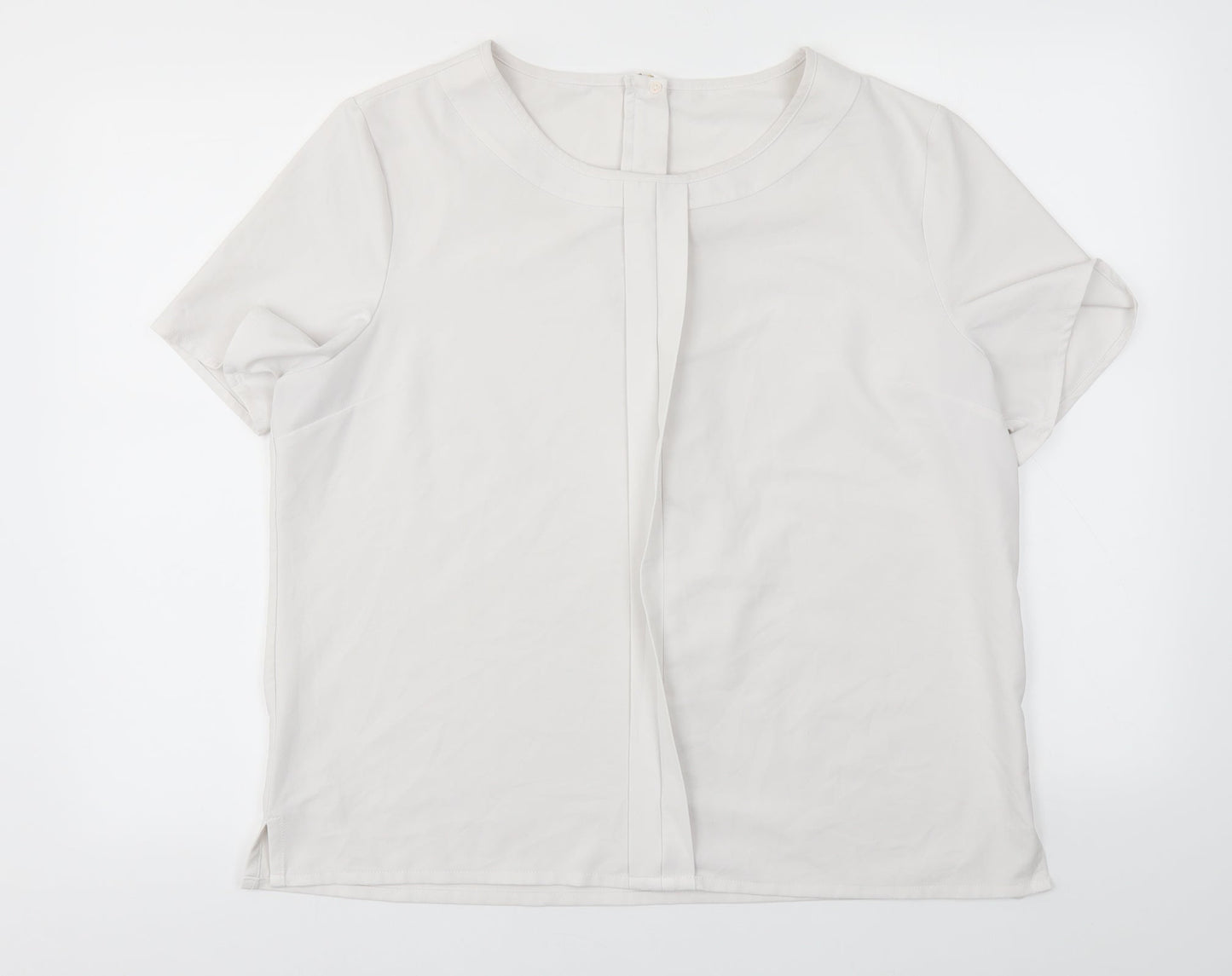 Preworn Womens White   Basic Blouse Size L