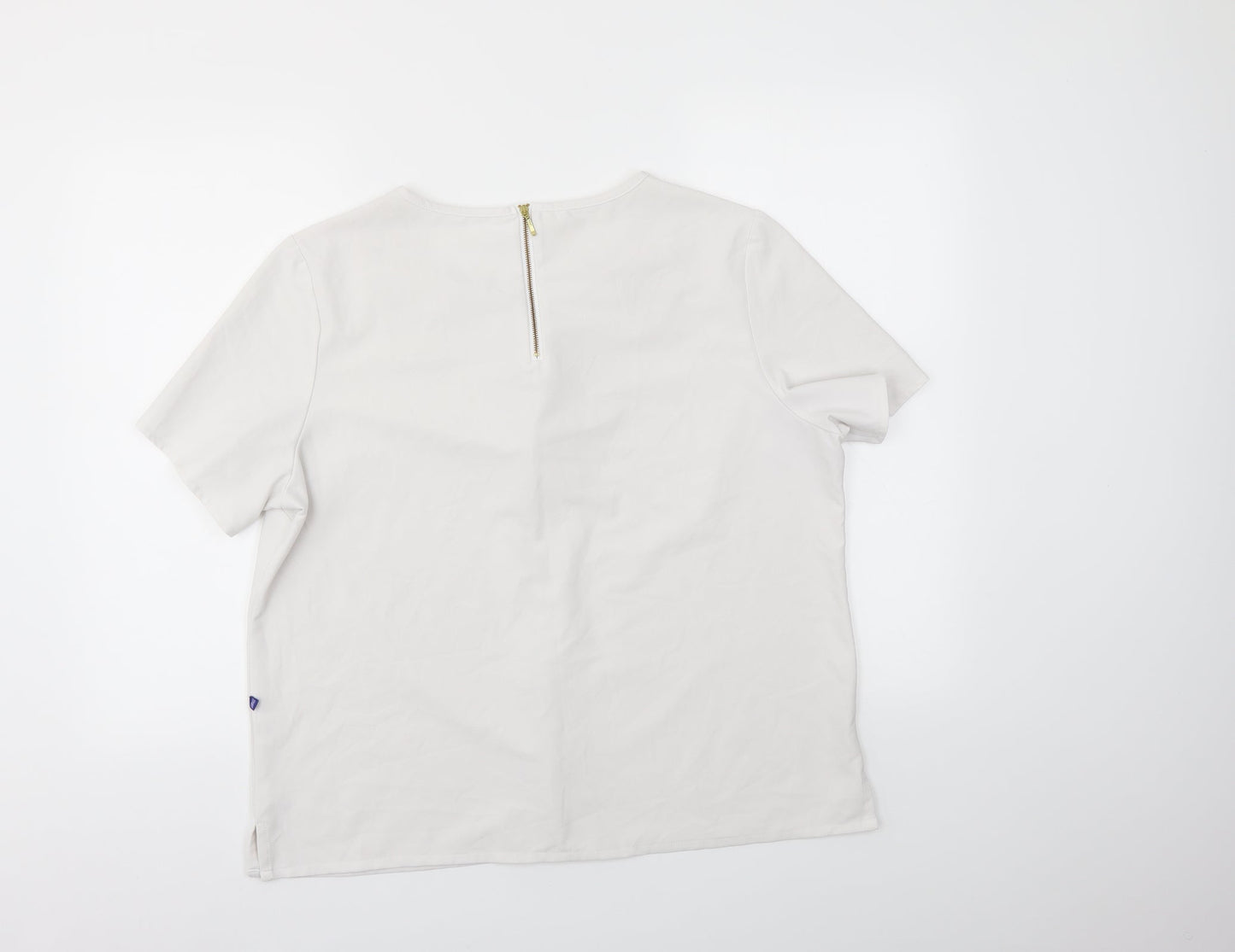 Preworn Womens White   Basic Blouse Size L