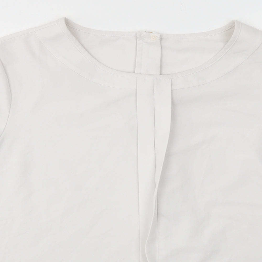 Preworn Womens White   Basic Blouse Size L