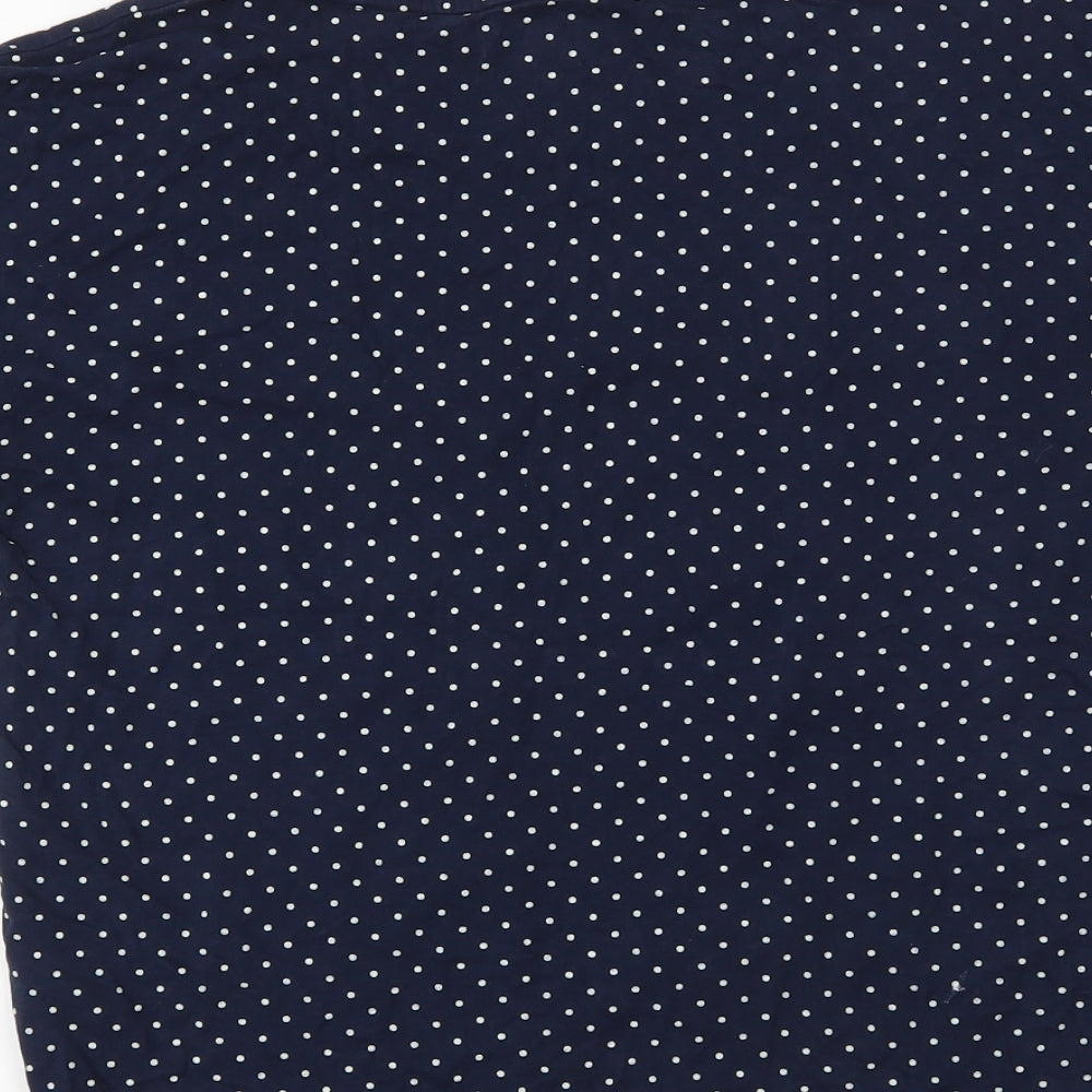 Nutmeg Womens Blue Polka Dot  Top Pyjama Top Size 8