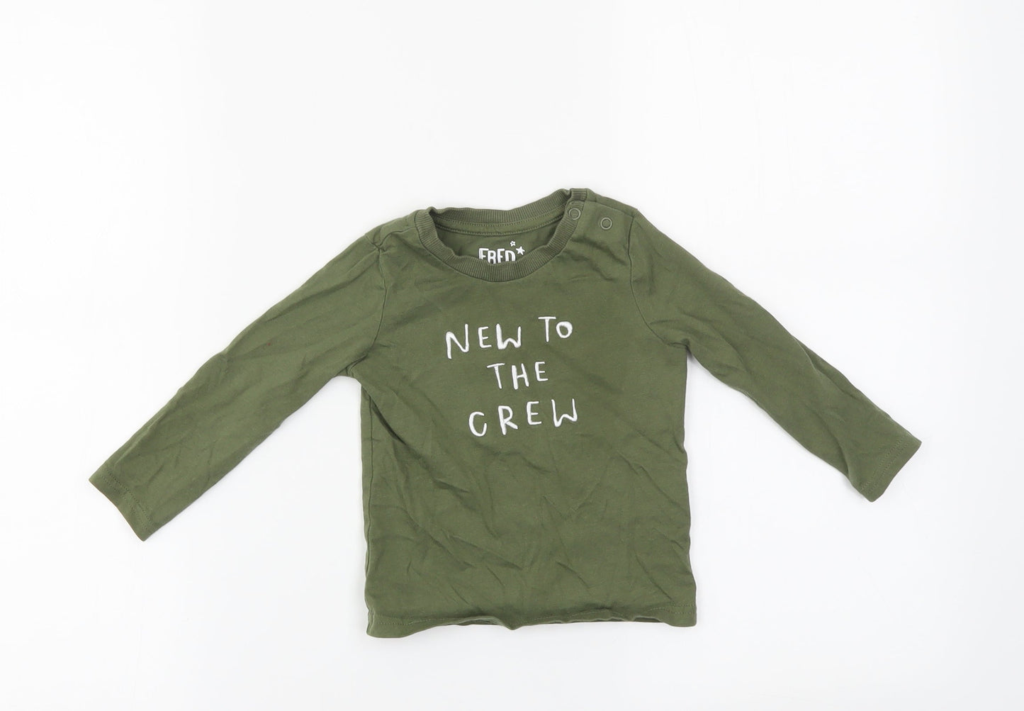 F&F Baby Green   Basic T-Shirt Size 9-12 Months