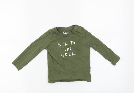 F&F Baby Green   Basic T-Shirt Size 9-12 Months