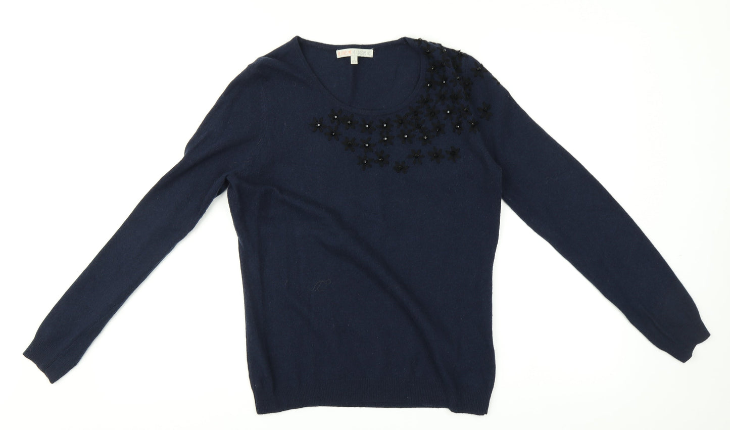 He Loves me He Loves me not Womens Blue   Pullover Jumper Size 10