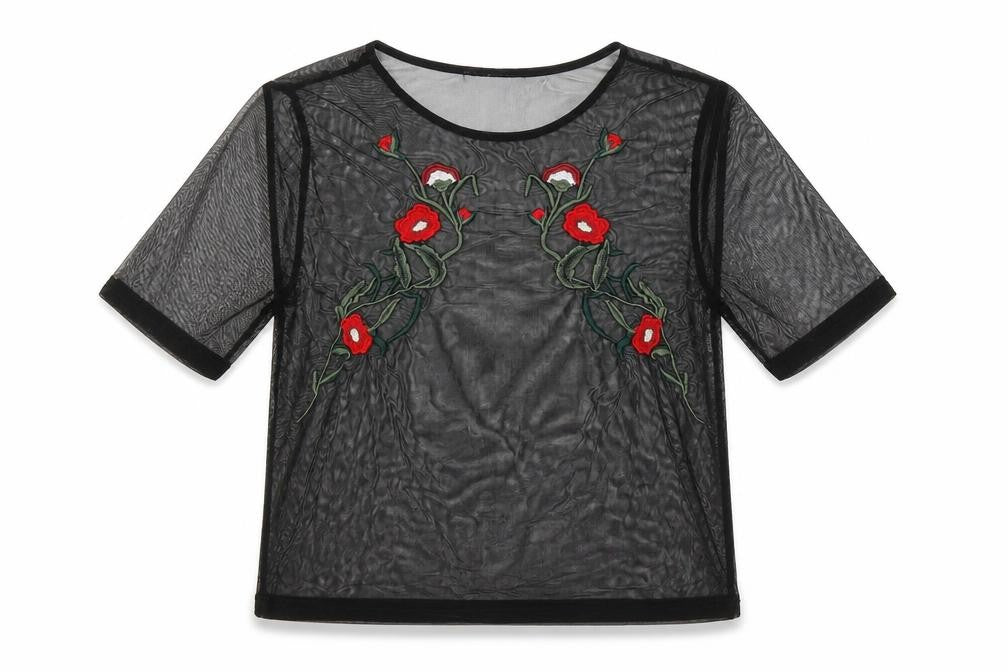 Quiz Womens Black Floral  Basic Blouse Size 12