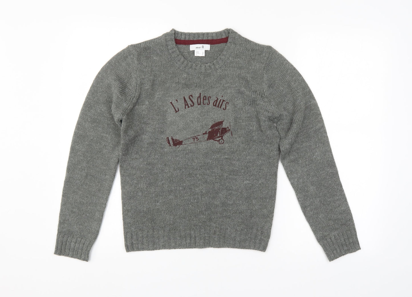 Abcd R Boys Grey   Pullover Jumper Size 12 Years