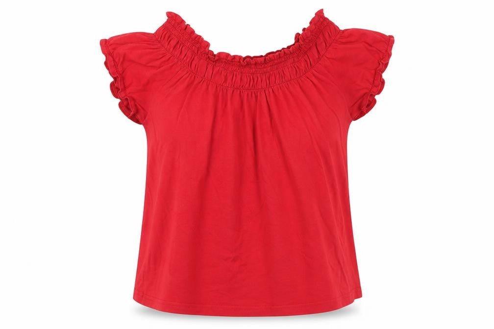 Look Womens Red   Basic Blouse Size 16