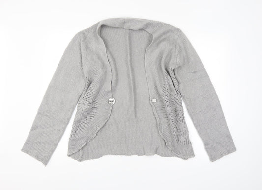 Preworn Womens Grey   Cardigan Jumper Size 16