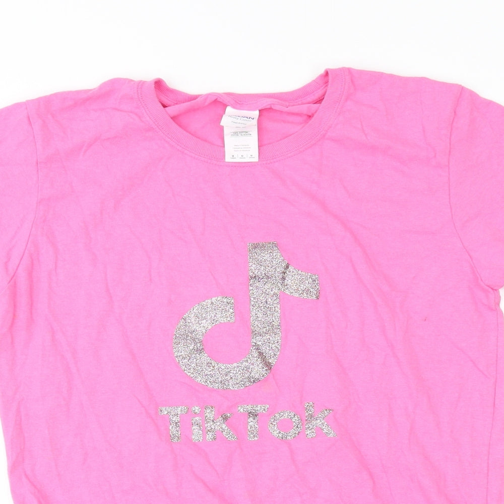 Gildan Womens Pink   Basic T-Shirt Size M