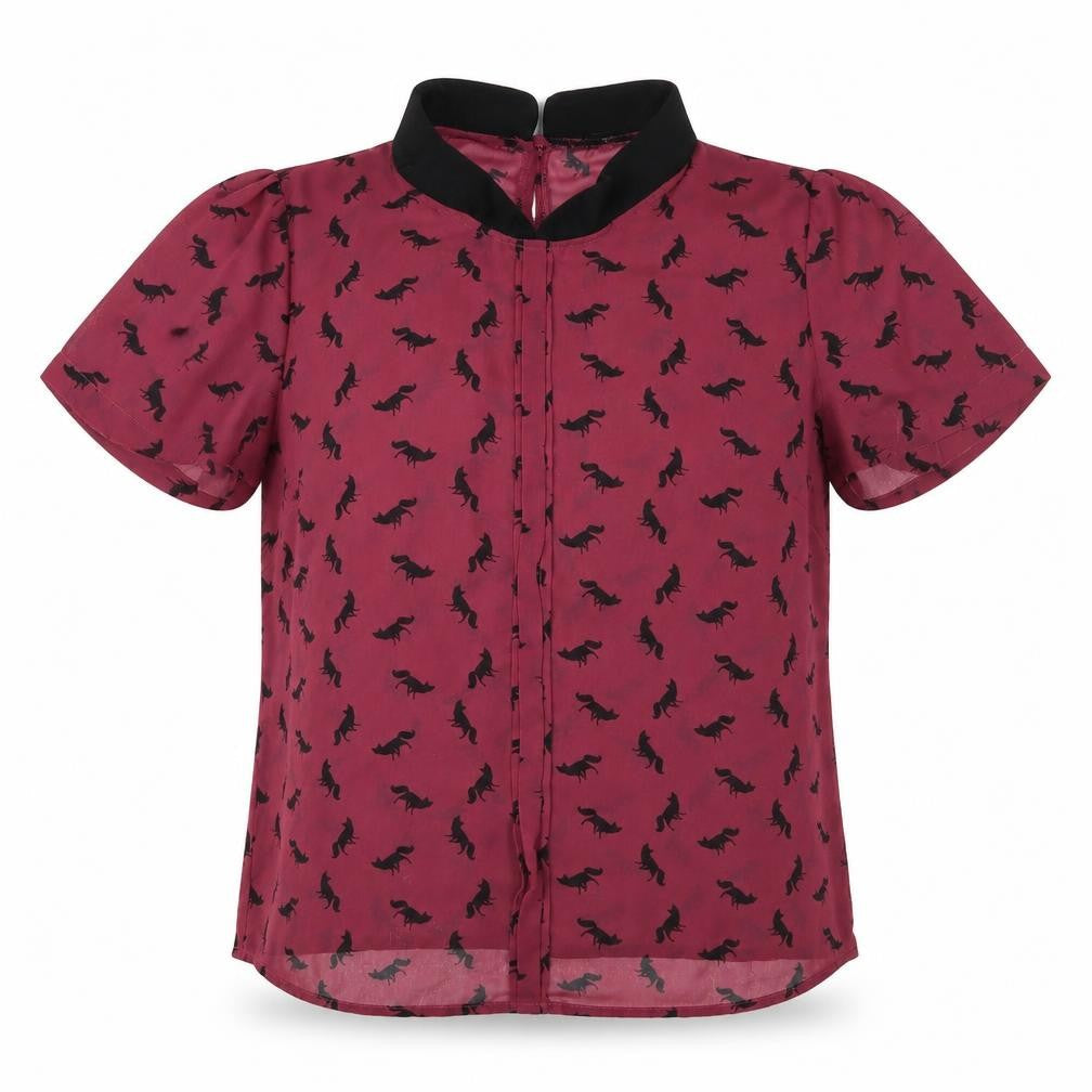 TU Womens Red   Basic Blouse Size M