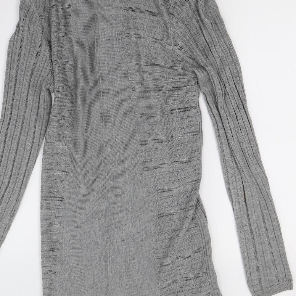 Per Una Womens Grey  Knit Cardigan Jumper Size 12