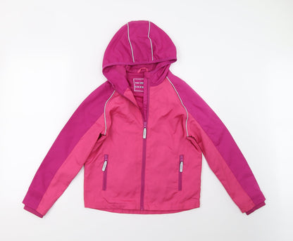 Front view of George girls’ pink anorak jacket