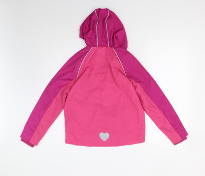 Back view of George girls’ pink anorak jacket
