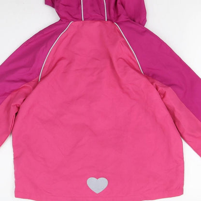 Brand and care label for George girls’ pink anorak jacket
