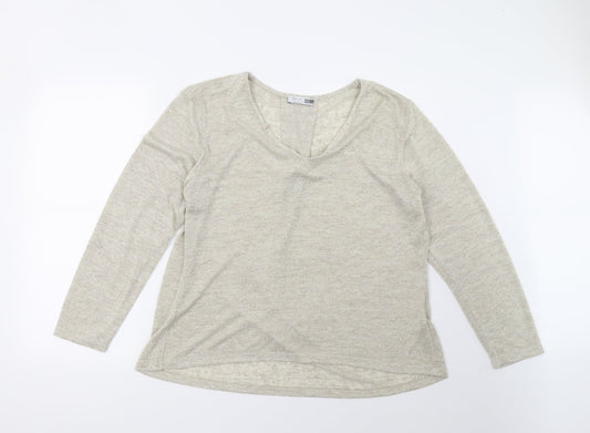 TCO Womens Beige  Knit Pullover Jumper Size 2XL