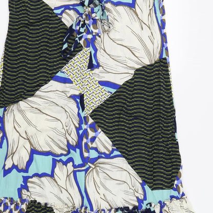 Next Womens Blue Geometric  Shift  Size 14