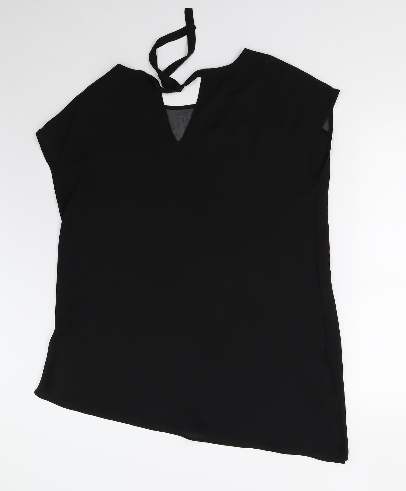 Preworn Womens Black   Basic Blouse Size L