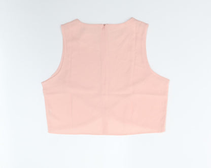 Ravi Famous Womens Pink   Basic Blouse Size 14