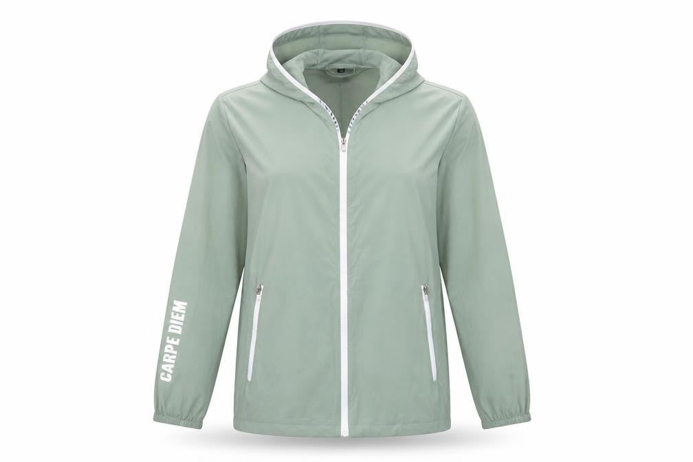 Carte Diem Womens Green   Windbreaker Coat Size L  - Carpe Diem Coat