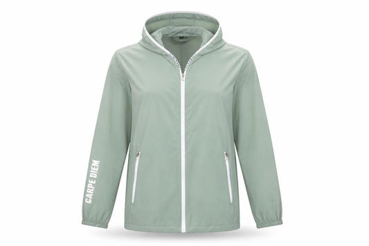 Carte Diem Womens Green   Windbreaker Coat Size L  - Carpe Diem Coat