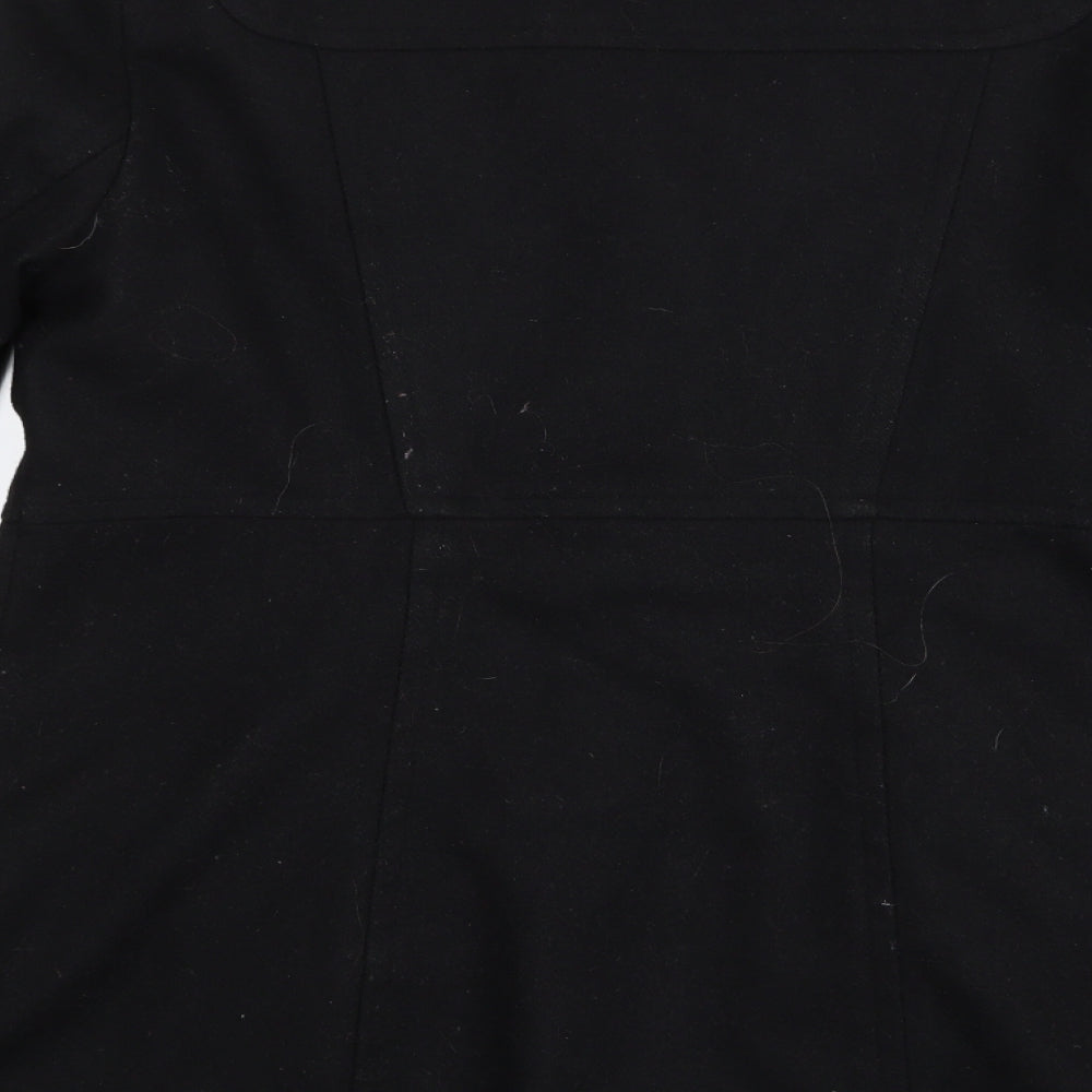 Wallis Womens Black   Overcoat Coat Size 14