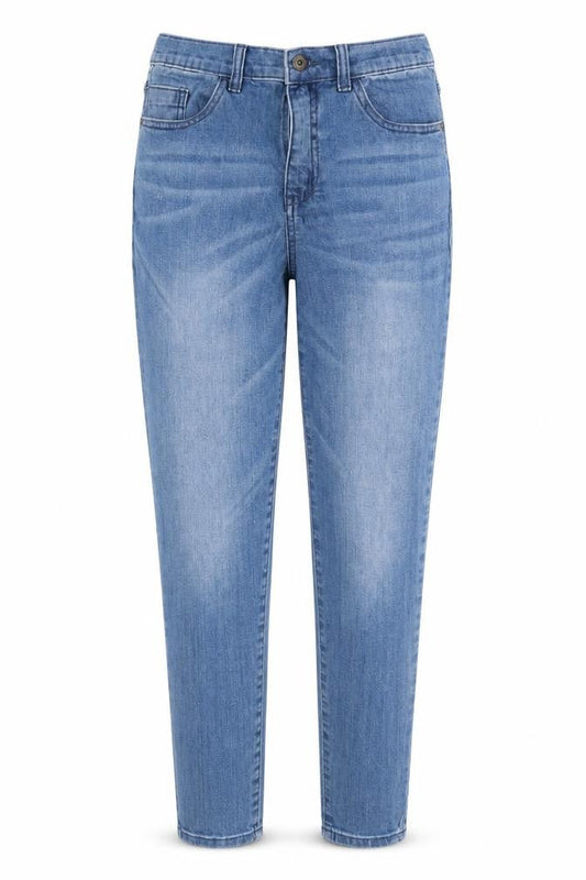 Find Womens Blue  Denim Tapered Jeans Size 28 in L28.5 in