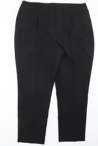 M&Co Womens Black   Trousers  Size 16 L27 in