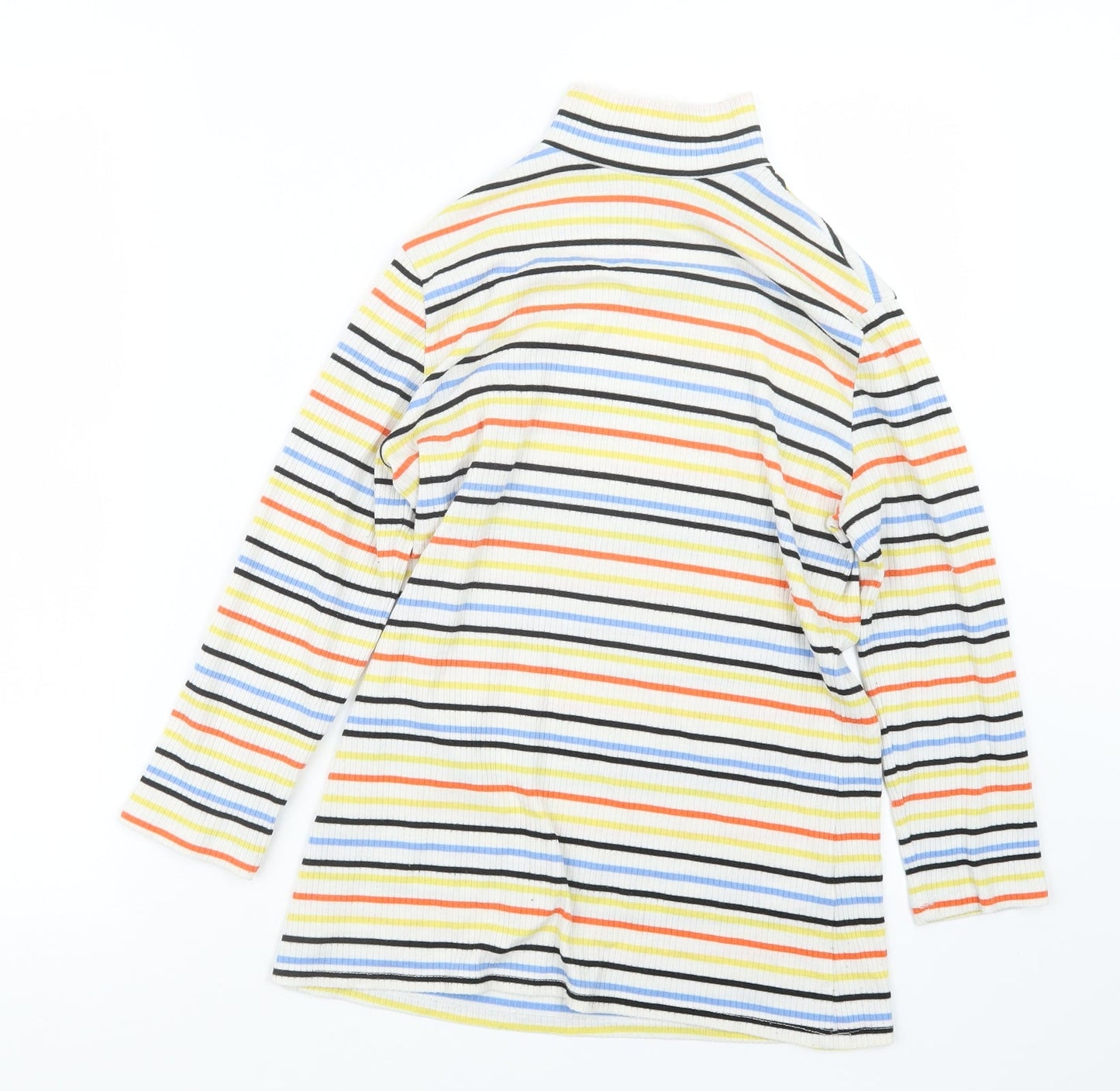 George Womens Blue Striped  Basic T-Shirt Size 12