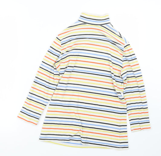 George Womens Blue Striped  Basic T-Shirt Size 12