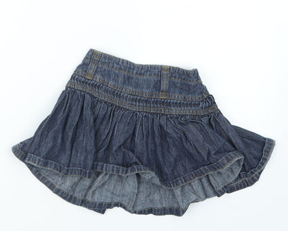 Additional front view of Adams Kids girls’ blue denim a-line skirt, size 3, years