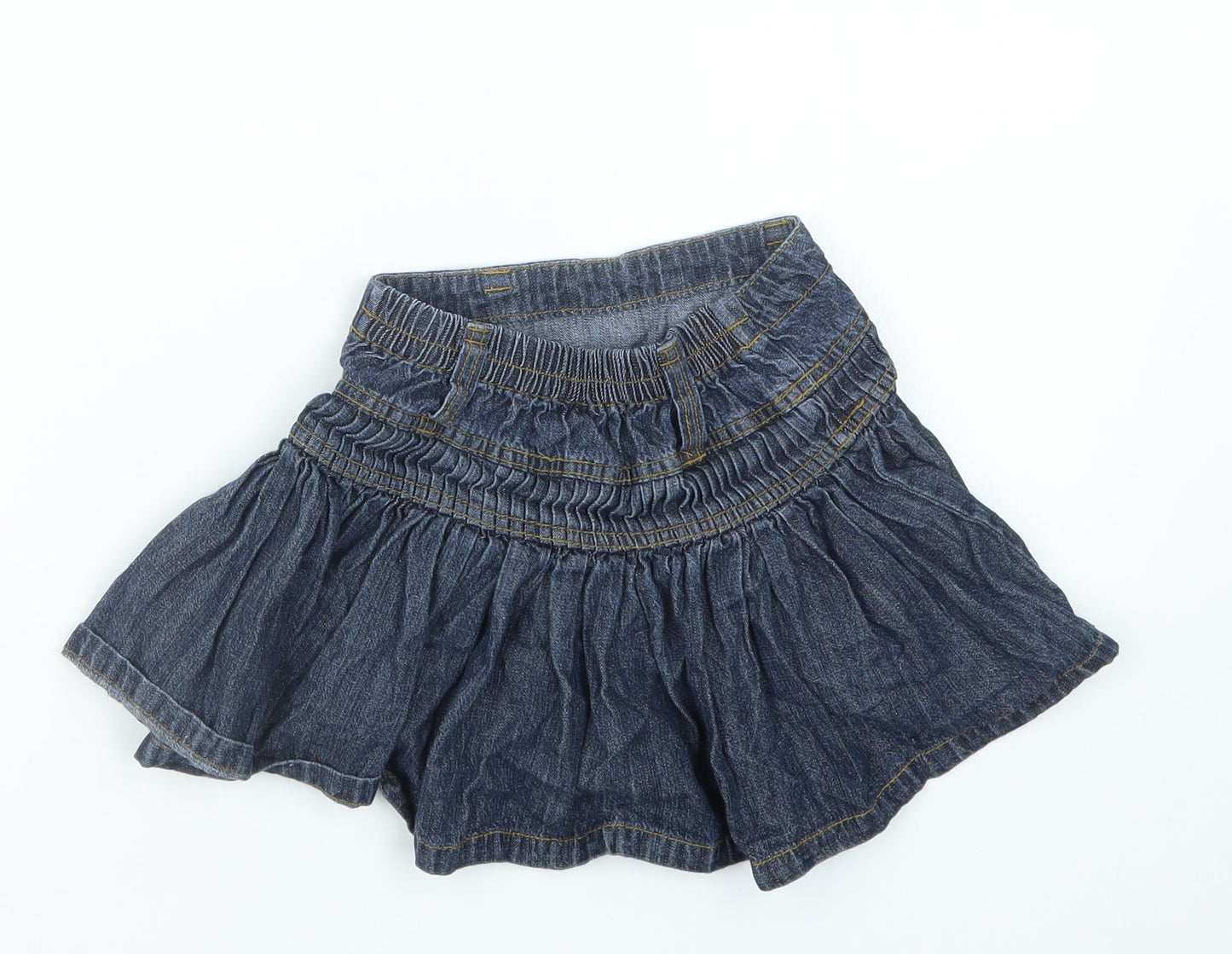 Adams Kids Girls Blue  Denim A-Line Skirt Size 3 Years