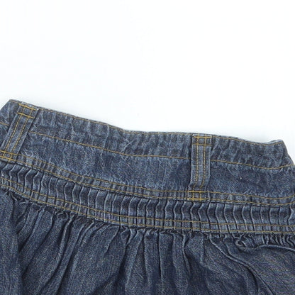 Close-up detail of Adams Kids girls’ blue denim a-line skirt, size 3, years