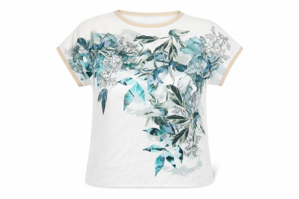 Evans Womens White Geometric  Basic Blouse Size 10