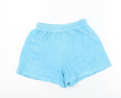 Next Womens Blue  Flannel Sweat Shorts Size 8