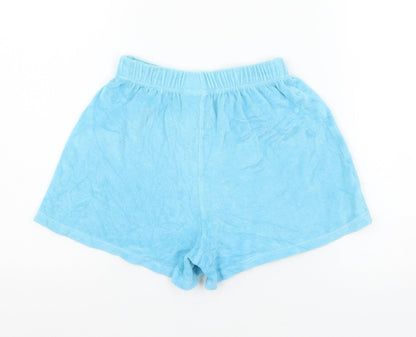 Next Womens Blue  Flannel Sweat Shorts Size 8