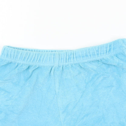 Next Womens Blue  Flannel Sweat Shorts Size 8