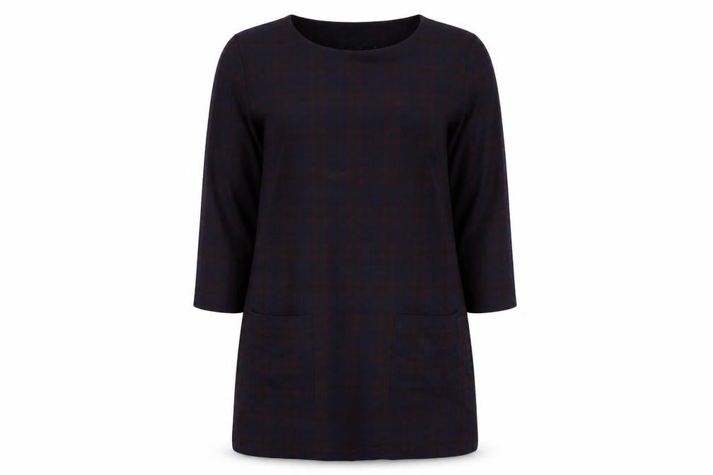 Isle Womens Blue Plaid  Mini  Size 14