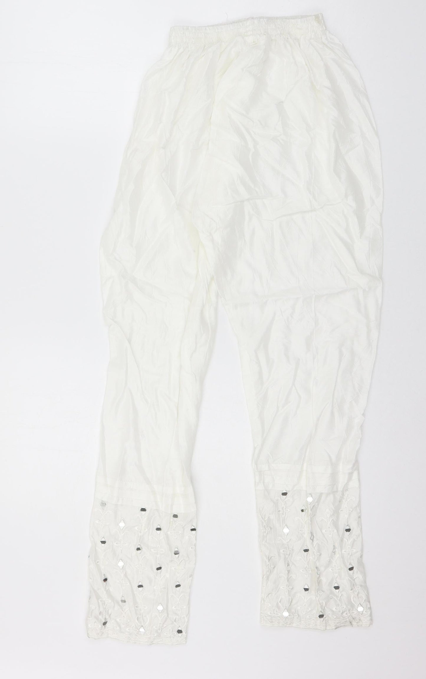 Prewron Womens White   Trousers  Size 26 in L25 in