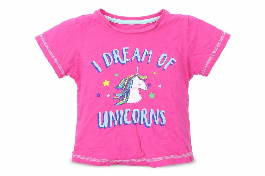Studio Girls Pink  Jersey Basic T-Shirt Size 3-4 Years  - Unicorn