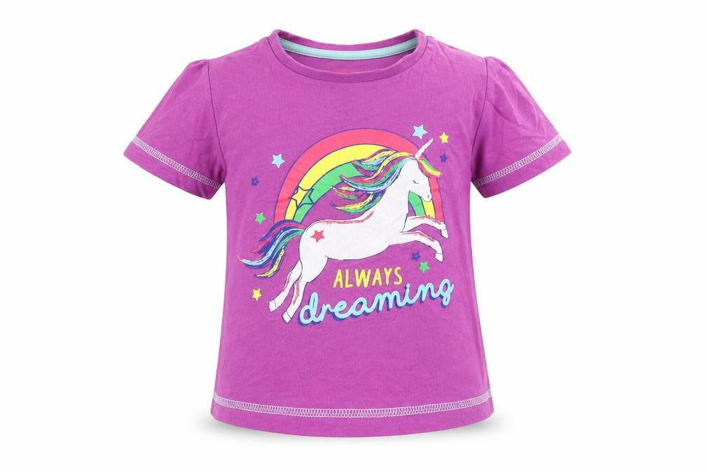 Studio Girls Purple  Jersey Basic T-Shirt Size 3-4 Years  - Unicorn