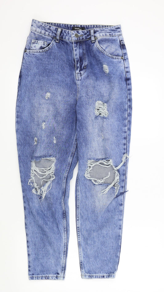 Preloved Boohoo Womens Blue   Straight Jeans Size 10 L25 in - Front