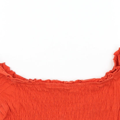 Preloved New Look Womens Red   Basic T-Shirt Size 10 - Detail