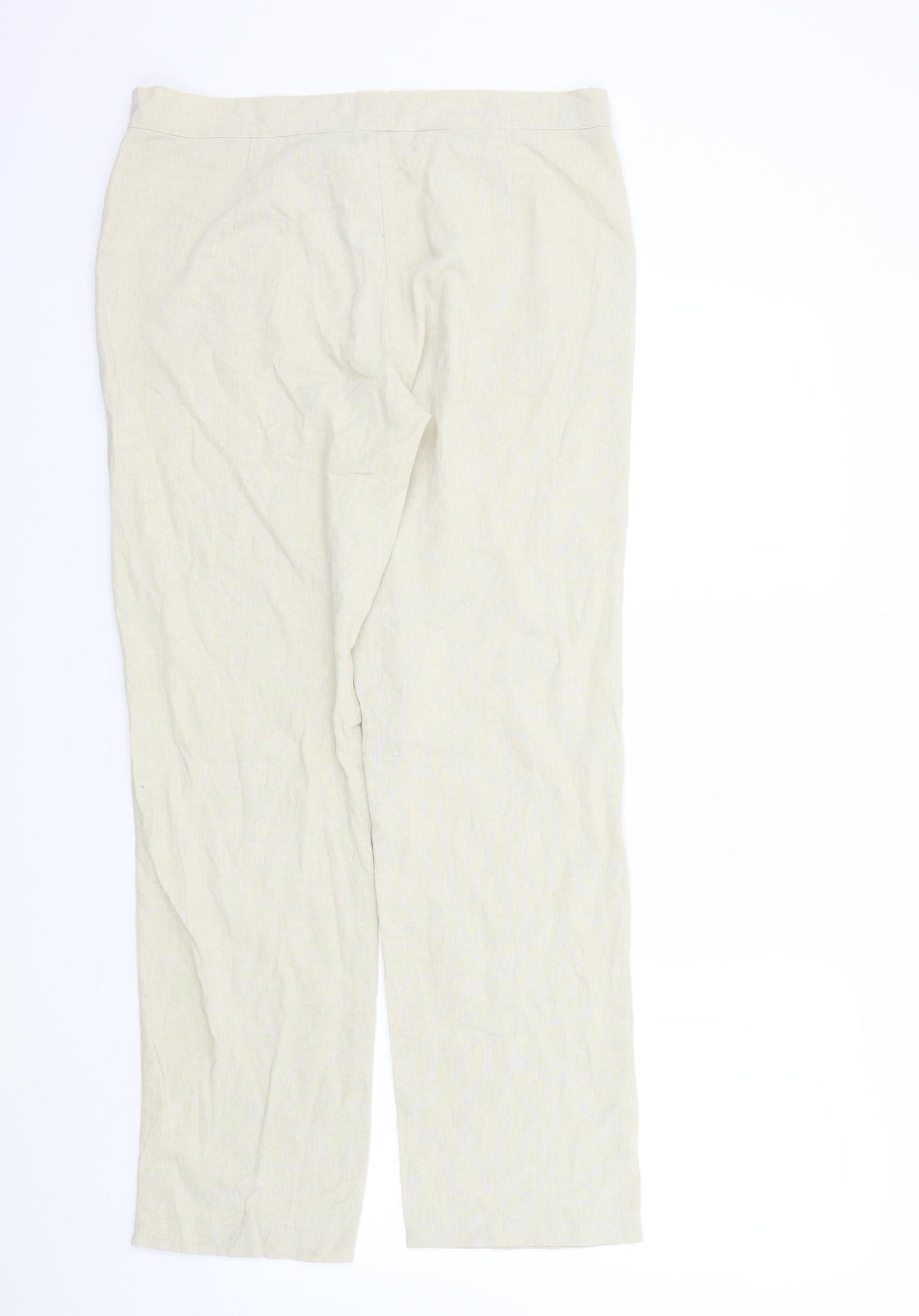 Enza Womens Beige   Trousers  Size XL L29 in