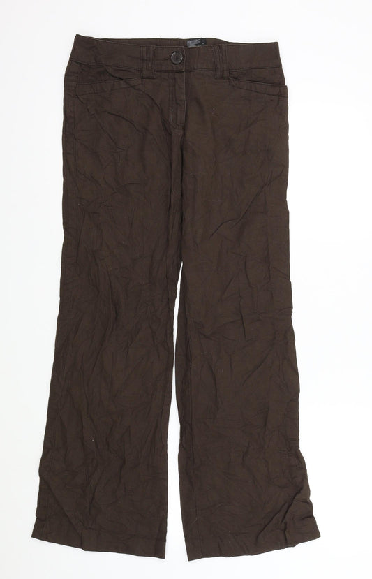 H&M Womens Brown   Trousers  Size 36 L30 in