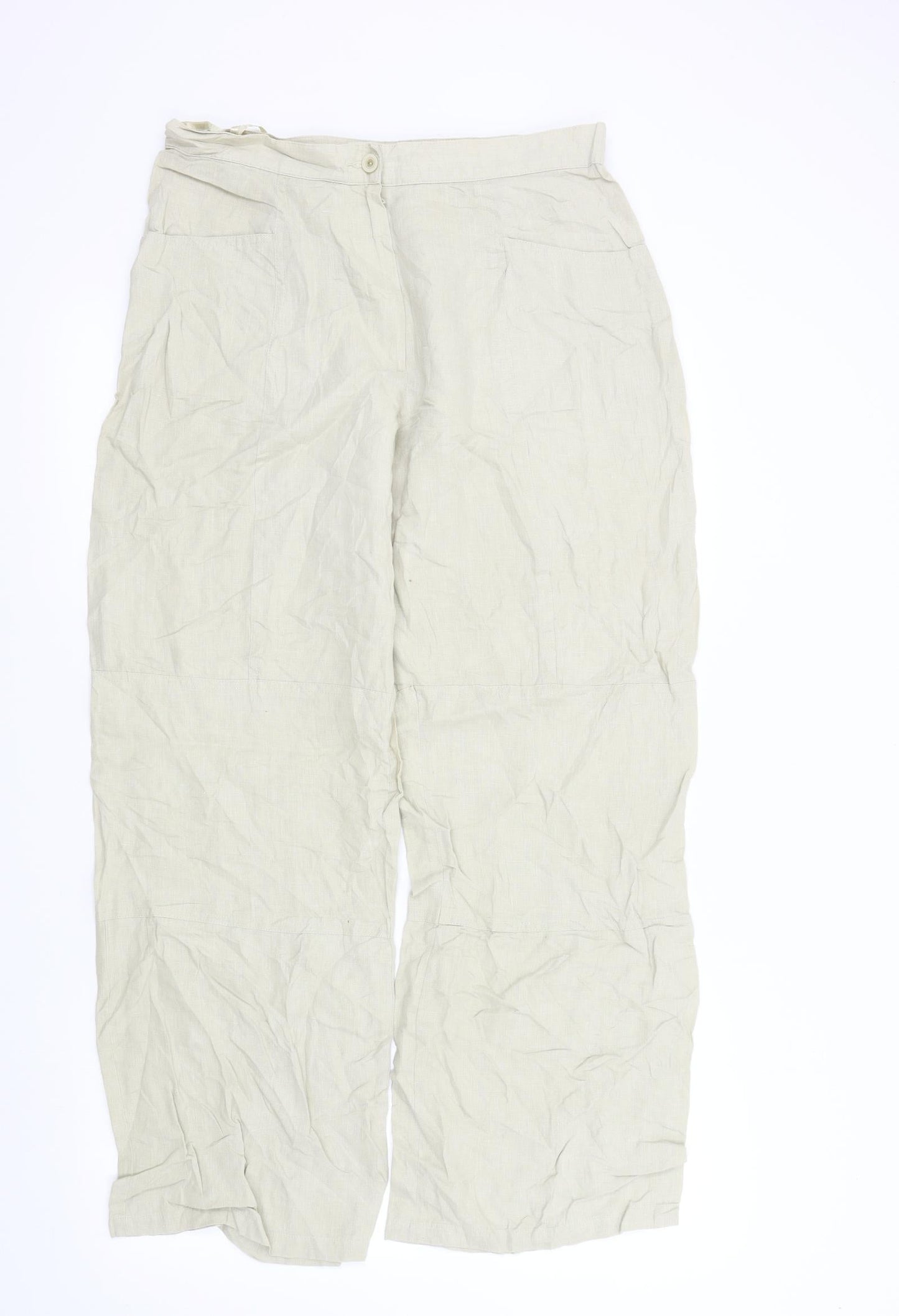 EXACTLY casual Womens Beige   Trousers  Size M L28 in