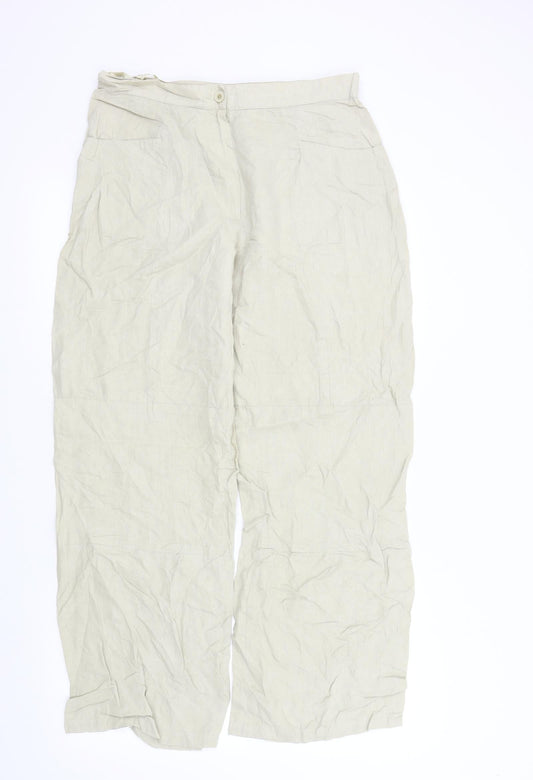 EXACTLY casual Womens Beige   Trousers  Size M L28 in