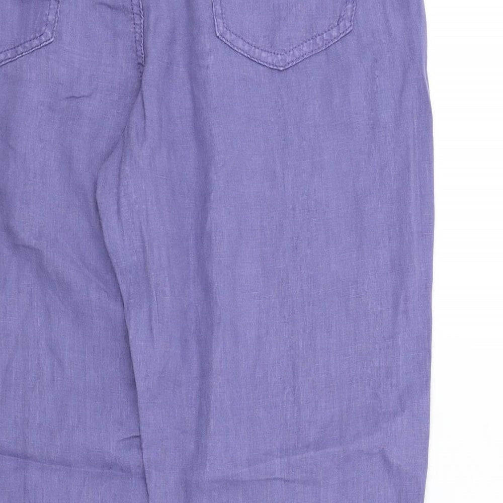 M&S Womens Blue   Trousers  Size 12 L26 in