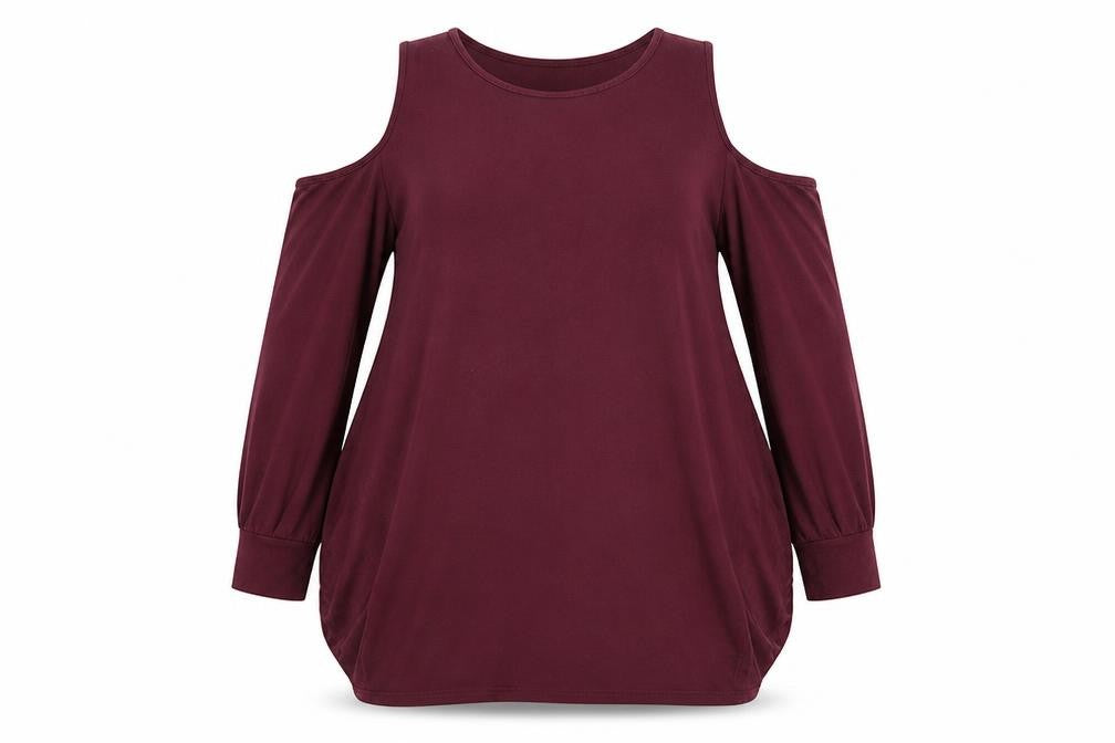 Apricot Womens Red   Basic T-Shirt Size 10  - Open Shoulder