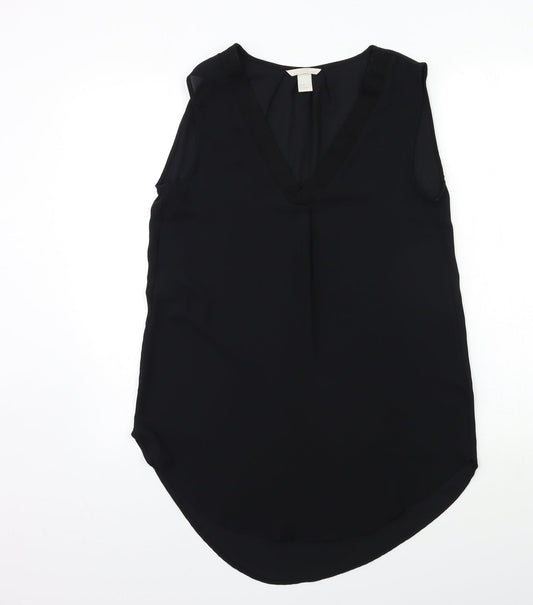 H&M Womens Black   Basic Blouse Size 6