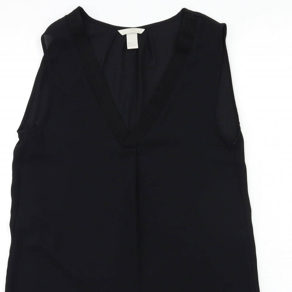 H&M Womens Black   Basic Blouse Size 6